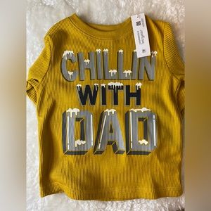 Baby Boys “Chillin With Dad” Long Sleeve Thermal T-shirt